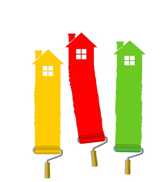 Creative Home Paint Concept Logo Design Template