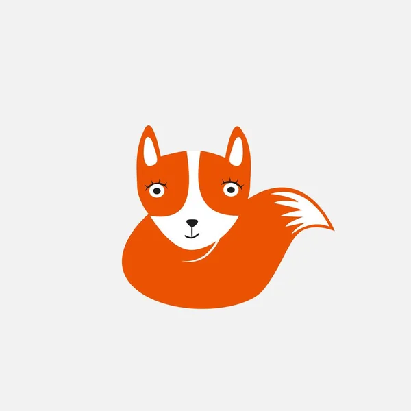 Projektowanie Logo Unikalne Fox — Wektor stockowy