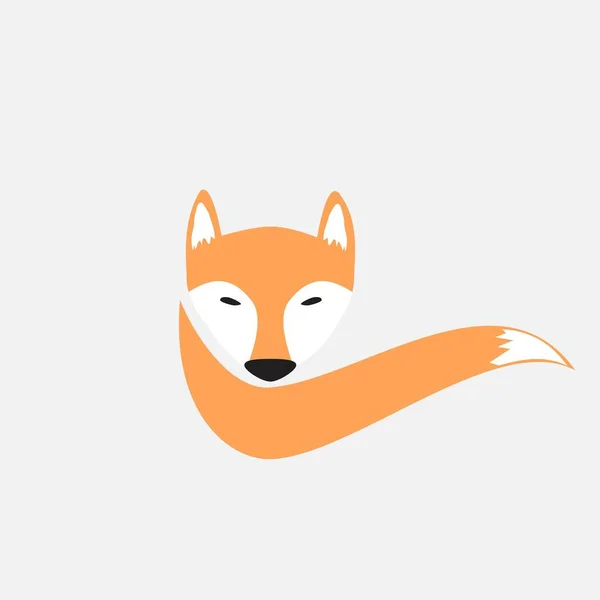 Σχεδιασμός Λογότυπου Μοναδική Αλεπού — Διανυσματικό Αρχείο