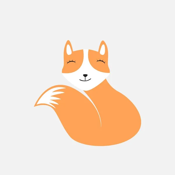 Unique Fox Logo Design — Stock Vector