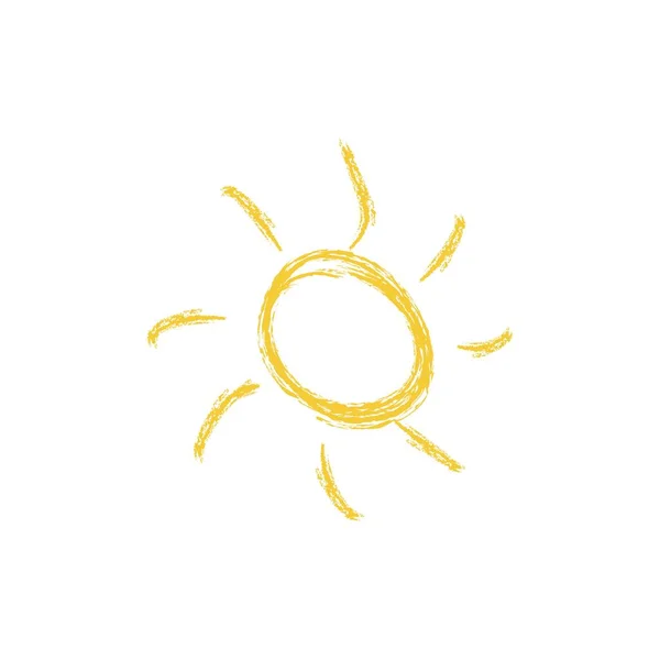 Zeichnung Der Sonne Vektorillustration — Stockvektor