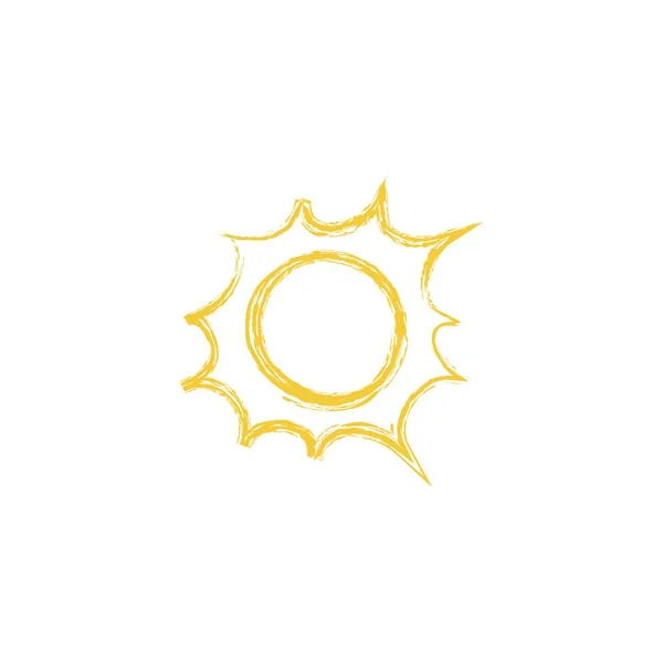 Desenho Sol Ilustração Vetorial — Vetor de Stock