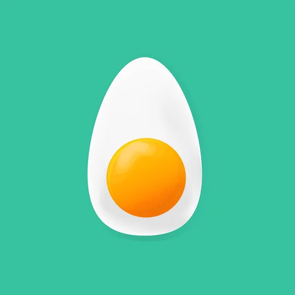 Смажене яйце. Смажене яйце плоский значок. Смажене яйце крупним планом — стоковий вектор
