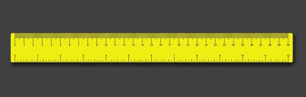 Isolated Realistic Ruler — Stock Vector