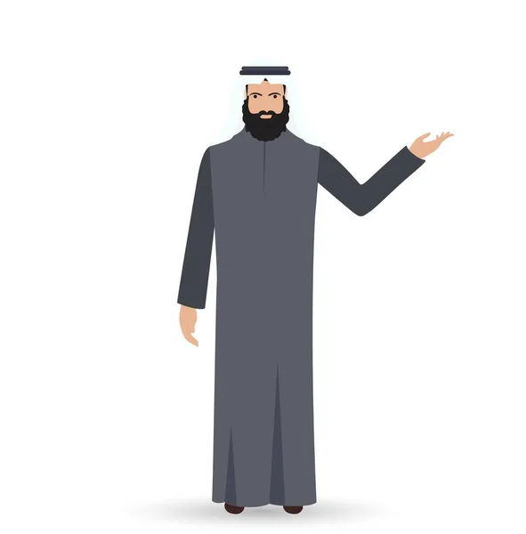 阿拉伯男子人物形象的矢量图解 — 图库矢量图片