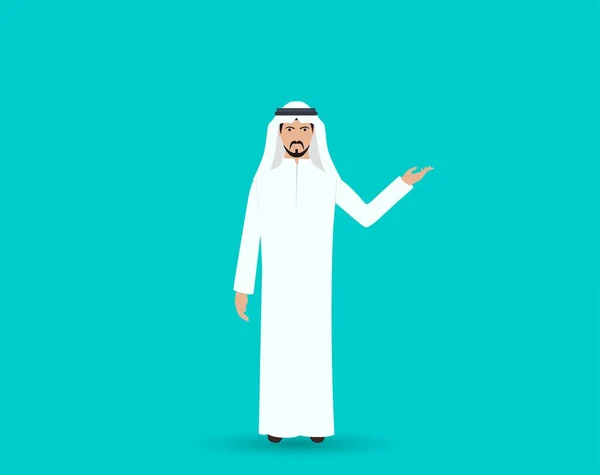 Ilustração vetorial da imagem de caráter do homem árabe —  Vetores de Stock