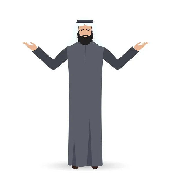 Ilustración vectorial de la imagen del personaje árabe — Vector de stock