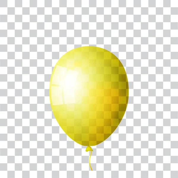 Ballon jaune réaliste — Image vectorielle