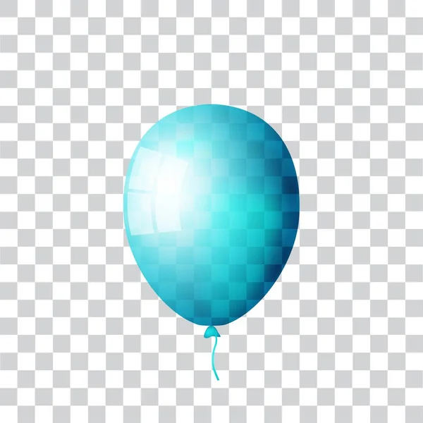 Illustratie van blauwe glimmende ballon — Stockvector