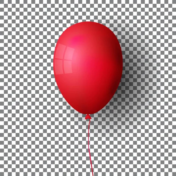Realistické héliovým balónem na průhledném pozadí, designový prvek — Stockový vektor