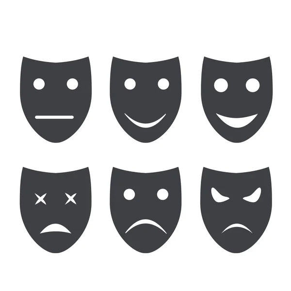 Máscaras de teatro arte . — Archivo Imágenes Vectoriales