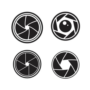 Fotoğraf makinesi obtüratör Icons set