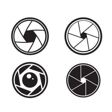 Fotoğraf makinesi obtüratör Icons set