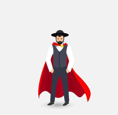 Yahudi süper kahraman illüstrasyon