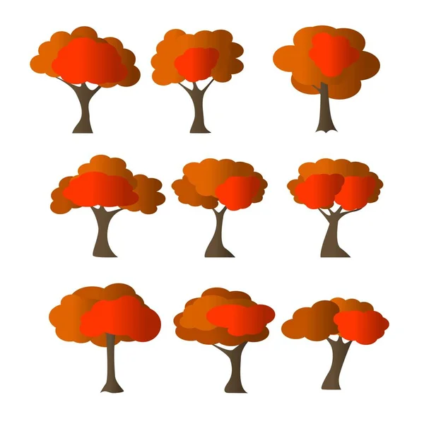 Yellow tree isolated illustration — Stock Vector