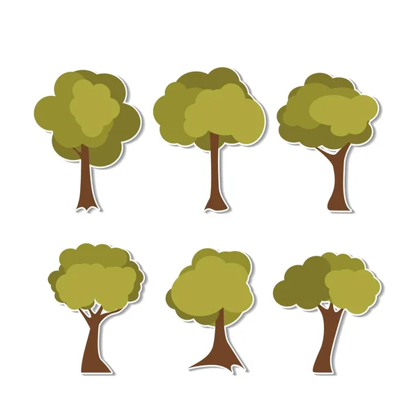 Набор иконок дерева — стоковый вектор