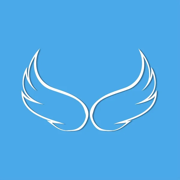Anielskie skrzydła niebieskie tło — Wektor stockowy