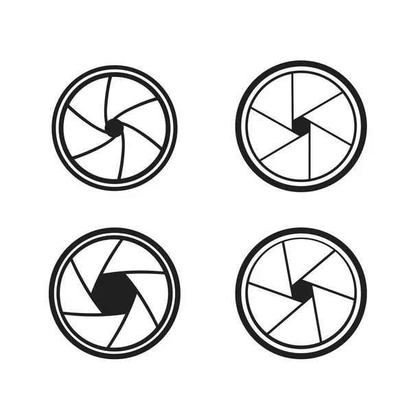 Conjunto de iconos de obturador cámara — Vector de stock