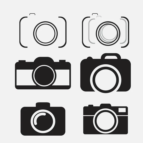 Foto cámara icono conjunto — Archivo Imágenes Vectoriales
