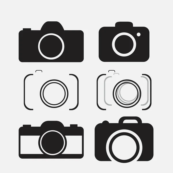 Foto cámara icono conjunto — Vector de stock