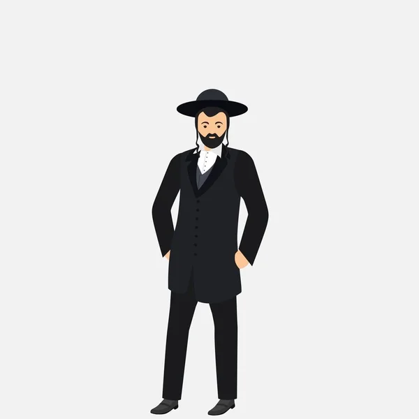 Hombre judío carácter — Vector de stock