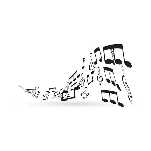 Notas musicales, elemento de diseño , — Vector de stock