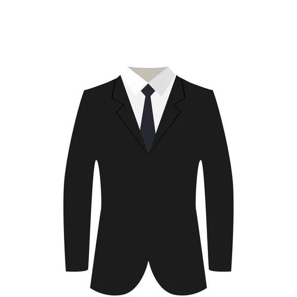 Black suit with tie — Stock Vector