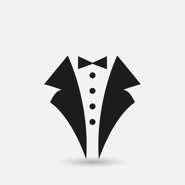 Icono de traje aislado sobre fondo blanco . — Vector de stock