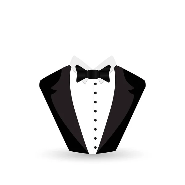 Icono de traje aislado sobre fondo blanco . — Vector de stock