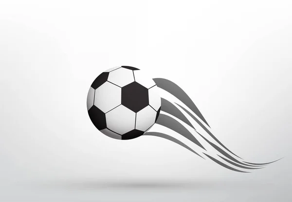 Vliegende voetbal — Stockvector