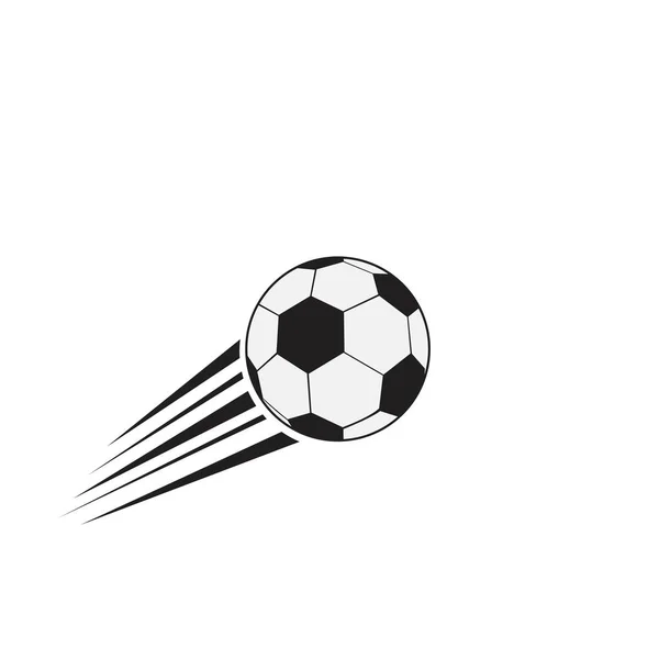 Flying soccer ball — Stock Vector