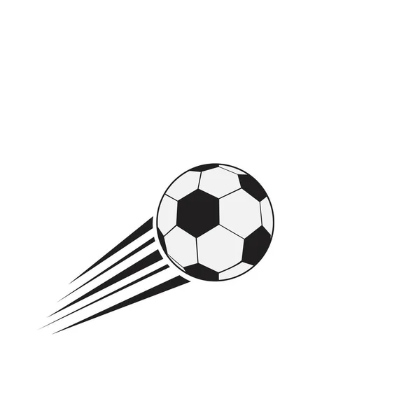 Ballon de football volant — Image vectorielle