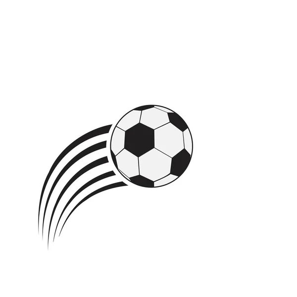 Ballon de football volant — Image vectorielle