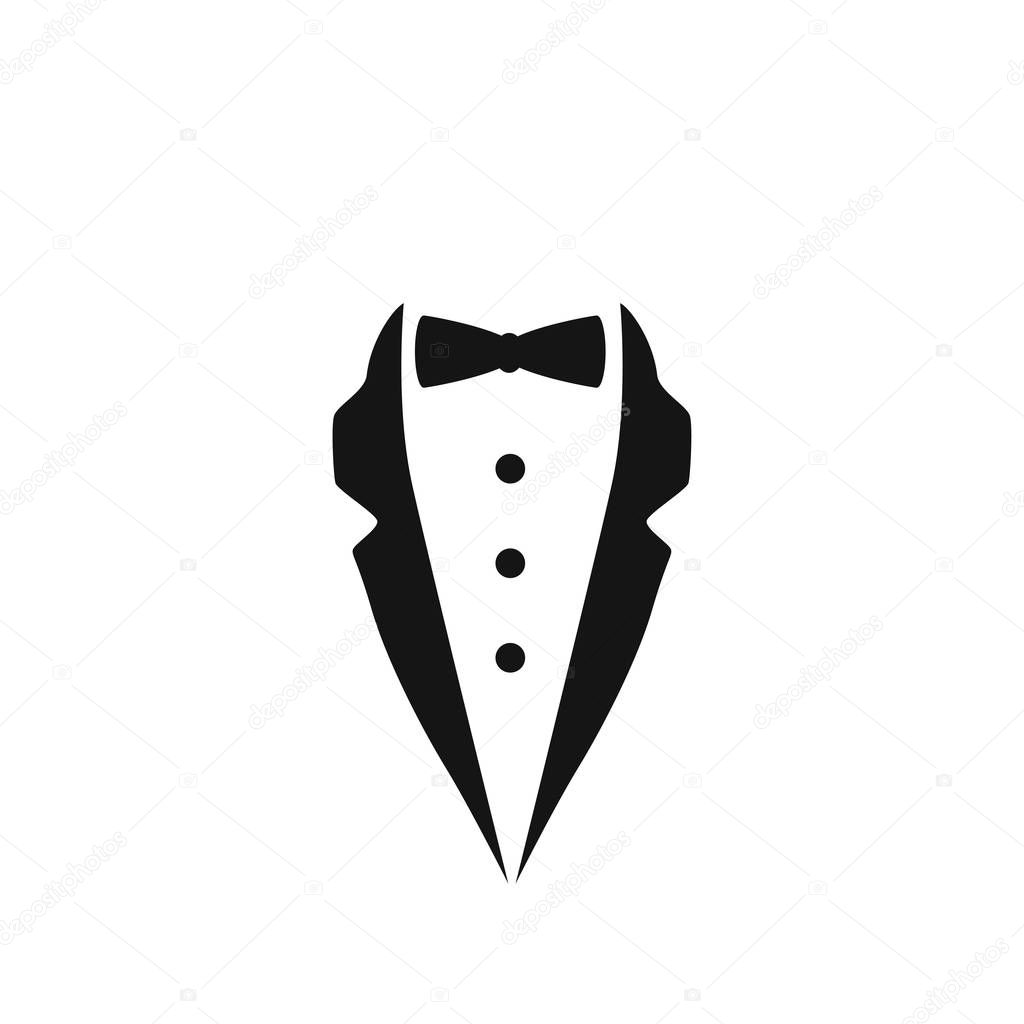 Suit icon isolated on white background.