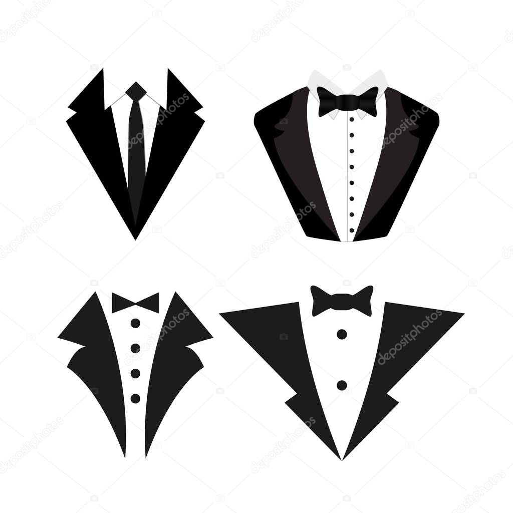 Suit icon isolated on a white background.