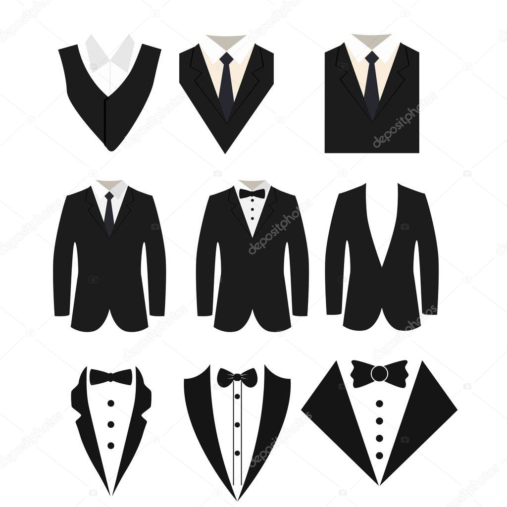 Suit icon isolated on a white background.