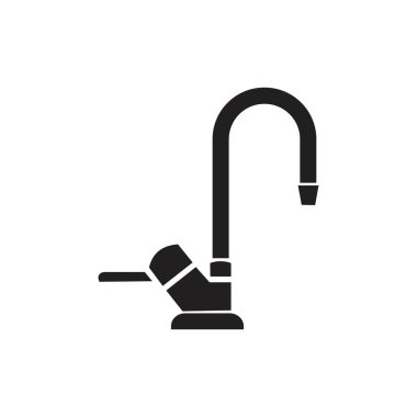 Su musluğu simgesi. Beyaz arka planda yalıtılmış vektör çizimi