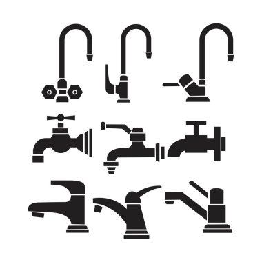 Musluk beyaz arkaplanda izole edildi