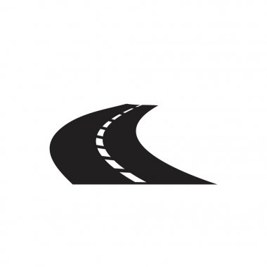 Beyaz arkaplanda yol simgesi