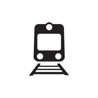 Beyaz arka planda yalıtılmış demiryolu simgesi