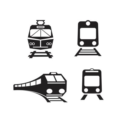 Trenler yalıtılmış vektör simgeleri kümesi