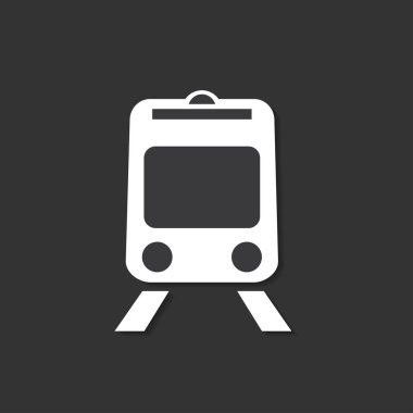 Karanlık arka planda yalıtılmış demiryolu simgesi