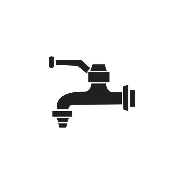 Ícone de torneira de água. Ilustração vetorial isolada sobre fundo branco — Vetor de Stock