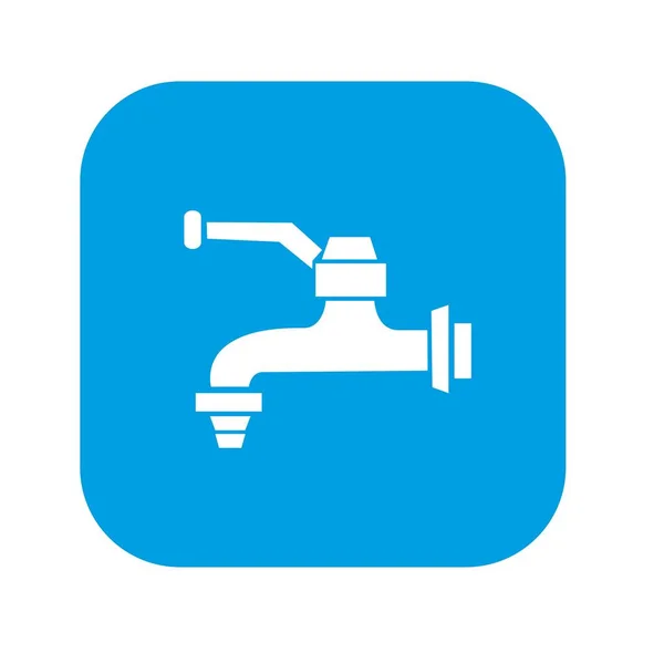 Vattenkran ikonen. Vektor illustration isolerad på vit bakgrund — Stock vektor