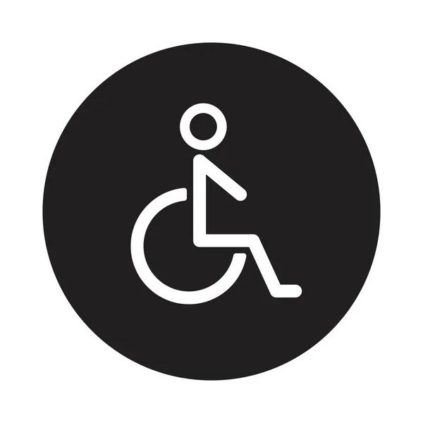 Icono para discapacitados aislado sobre fondo blanco — Vector de stock