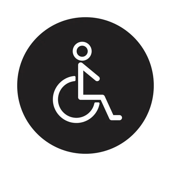 Handicap handicapé Icône isolé sur fond blanc — Image vectorielle