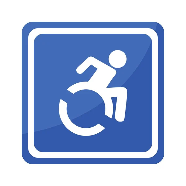 Deficiente Handicap Icon. Símbolo inválido — Vetor de Stock