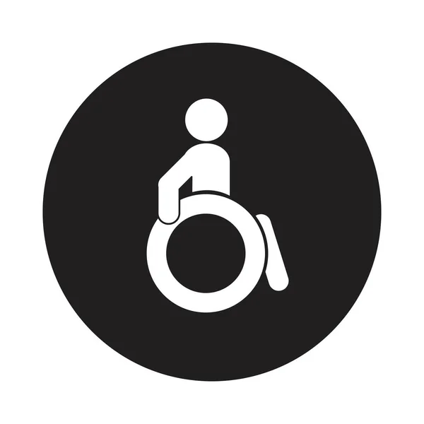 Handicap handicapé Icône isolé sur fond blanc — Image vectorielle
