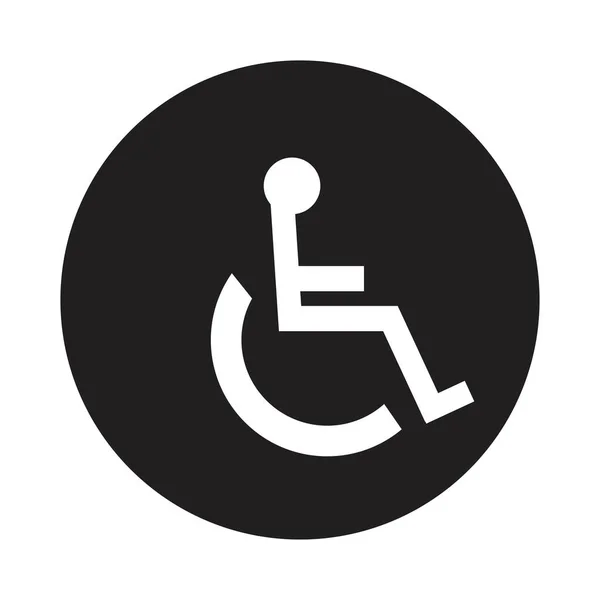 Deficiente Handicap Ícone isolado no fundo branco — Vetor de Stock