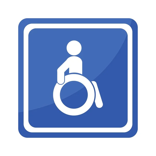 Deficiente Handicap Icon. Símbolo inválido — Vetor de Stock